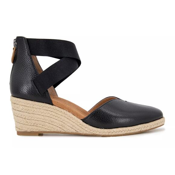 Gentle Souls Women's Shoes Orya Wedge, Black Size 7.5M - Picture 2 of 5